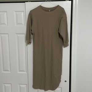 Cozy waffle knit oversized dress